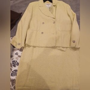 Spring suit skirt lime yellow